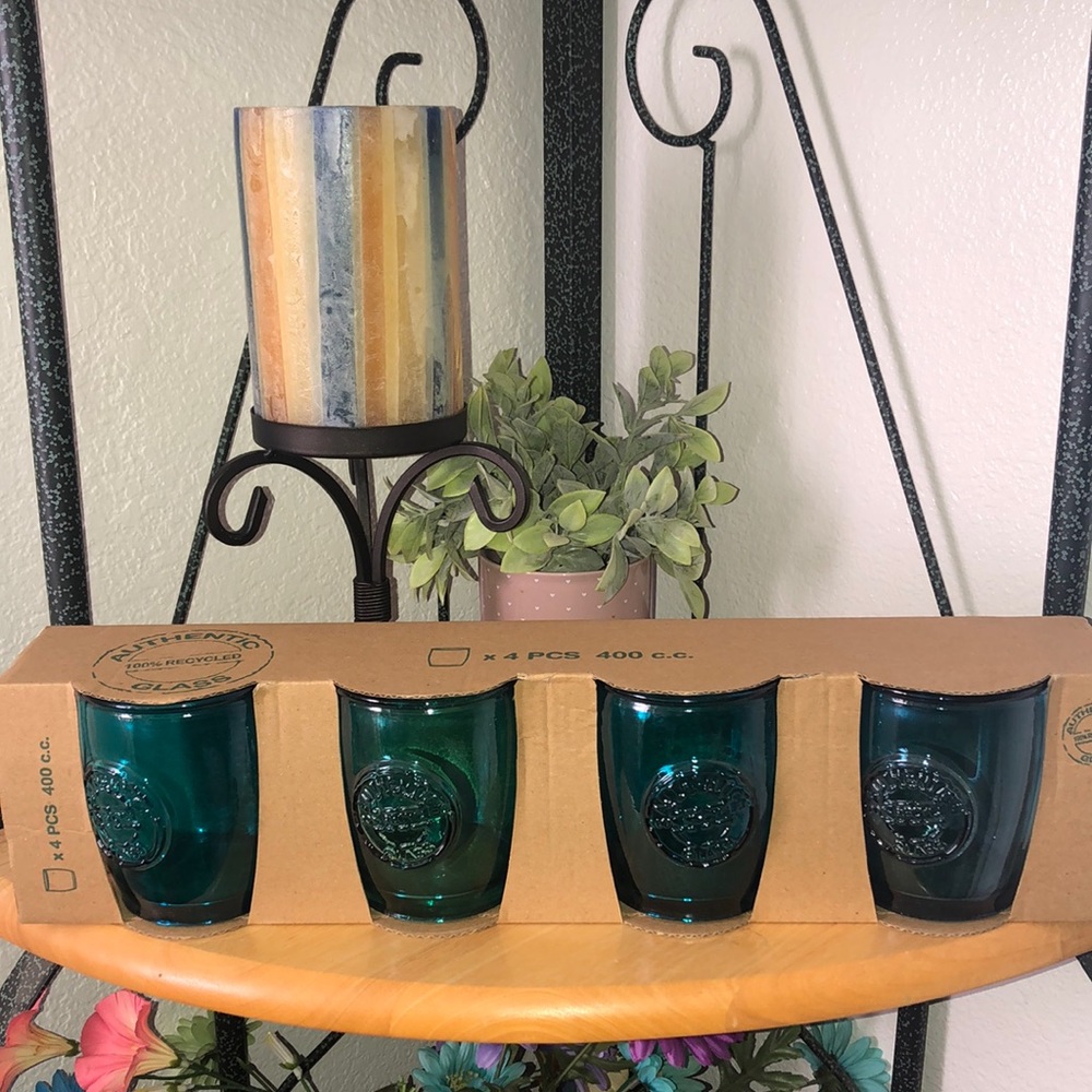 San Miguel authentic recycled glass cups